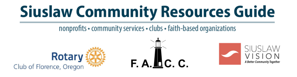 Siuslaw Community Resources Guide - nonprofits, community services, clubs, faith-based organizations