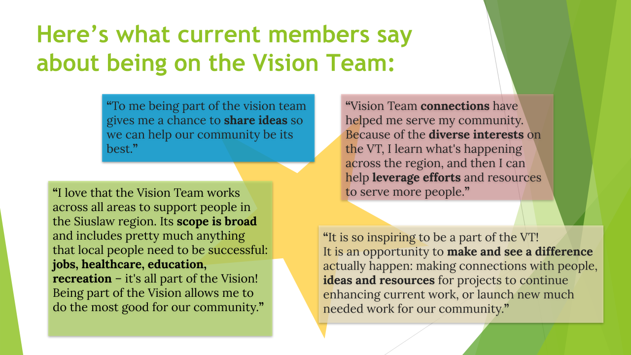 slideshow: quotes from Vision Team members