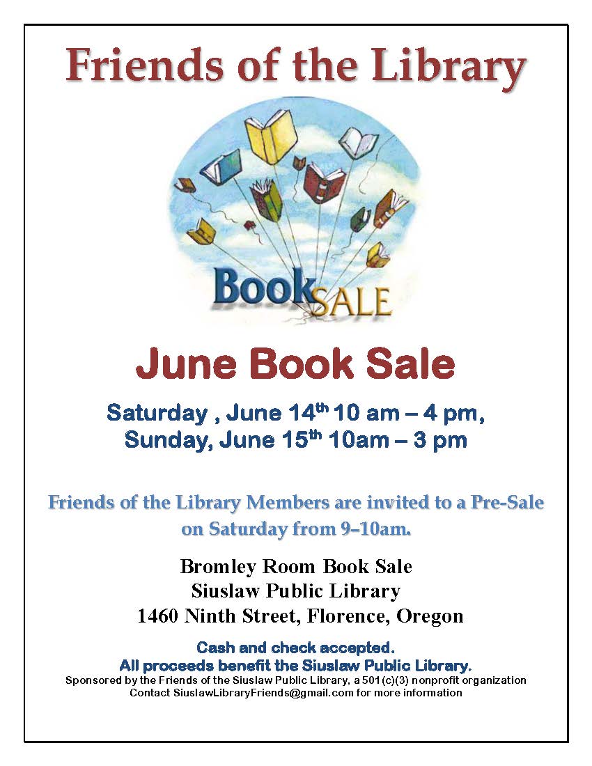Library Book Sale Saturday-Sunday June 14-15