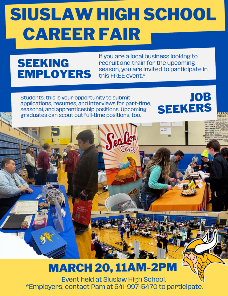 Call for Vendors for Siuslaw High School Student Career Fair in March ...