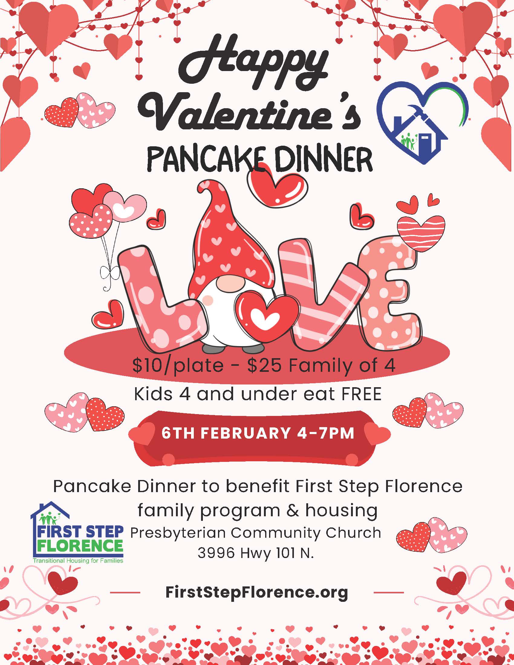 First Step Florence Pancake Dinner Feb. 6