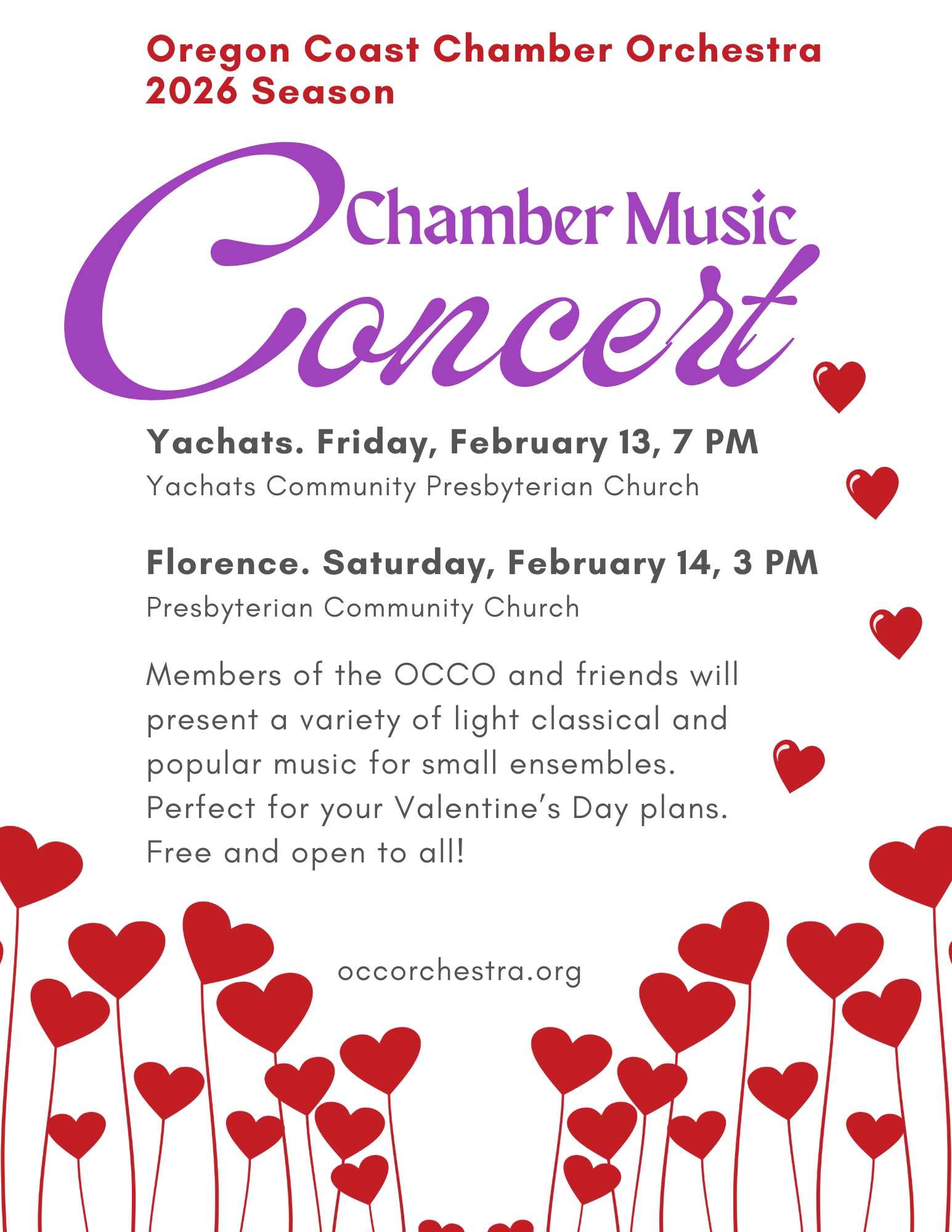 Valentine’s Day Weekend Chamber Concert