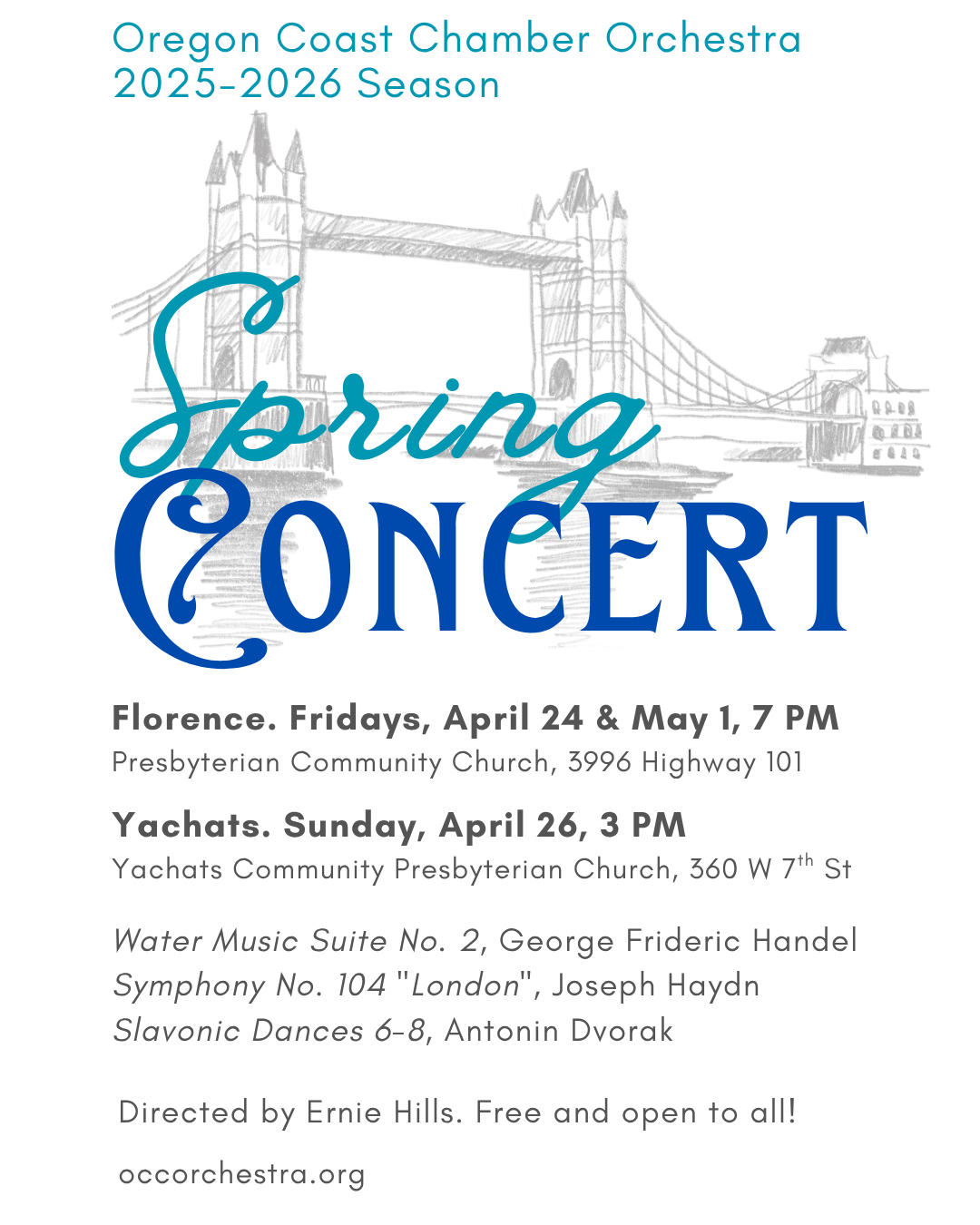 Oregon Coast Chamber Orchestra Announces Spring Concert Series