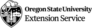 Black and white logo for Oregon State University Extension Service
