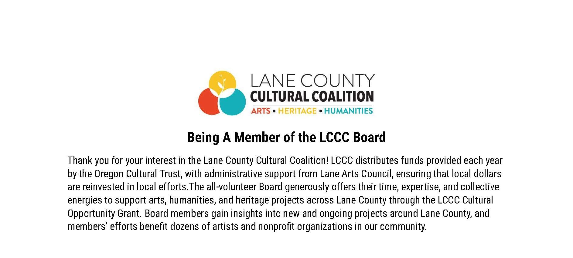 Lane County Cultural Coalition Seeks Members from West Lane