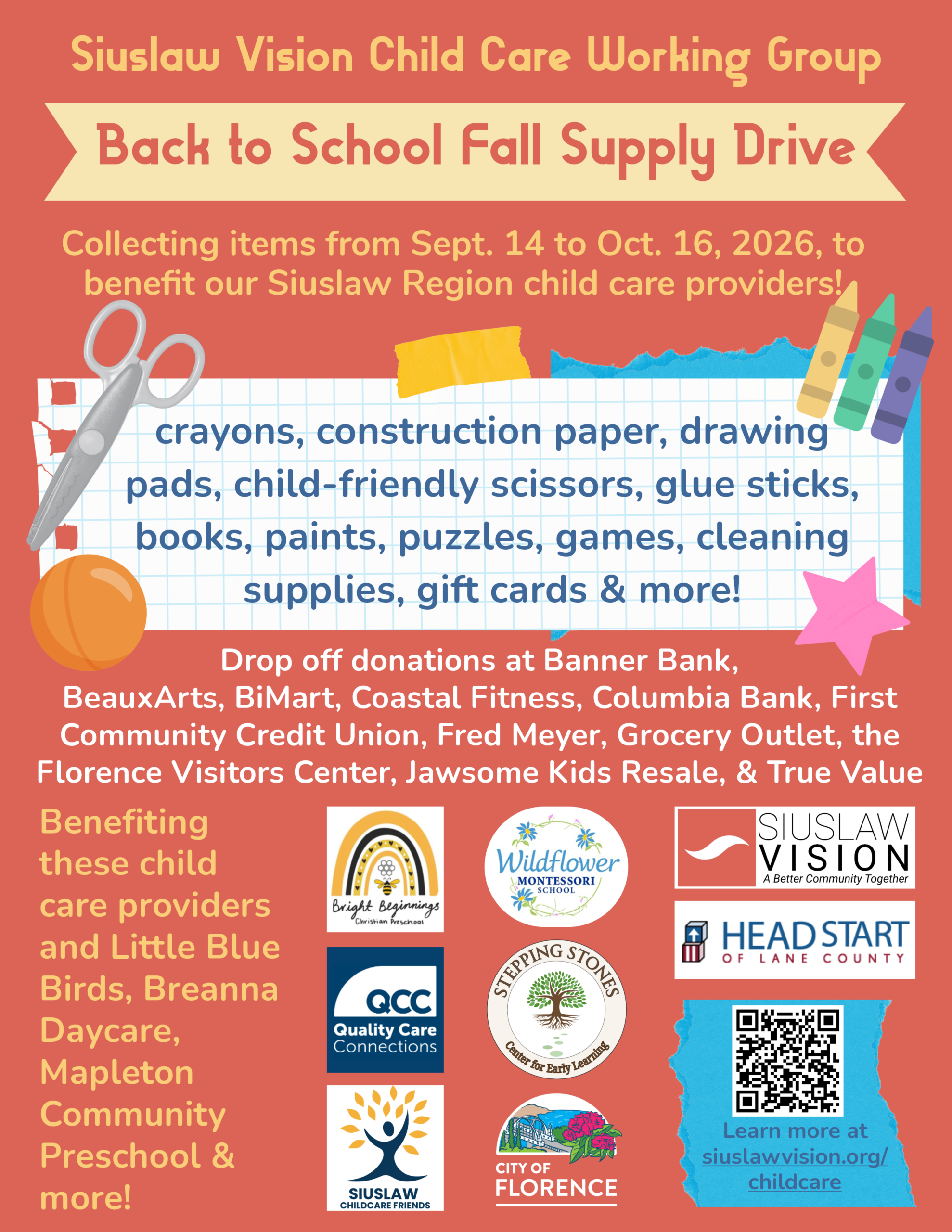 “Back to School Fall Supply Drive” Supports Local Child Care Providers