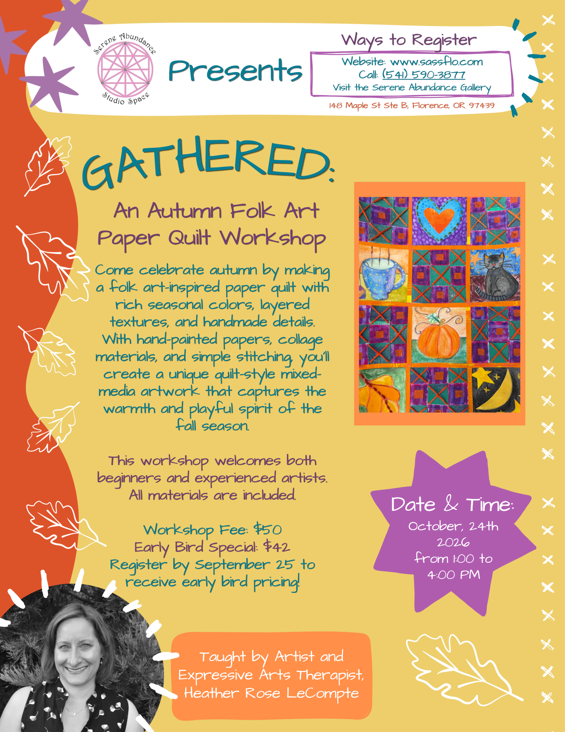 GATHERED: A Fall Guest Artist Workshop at Serene Abundance Studio Space